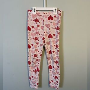 Girls Heart Leggings Size 7/8